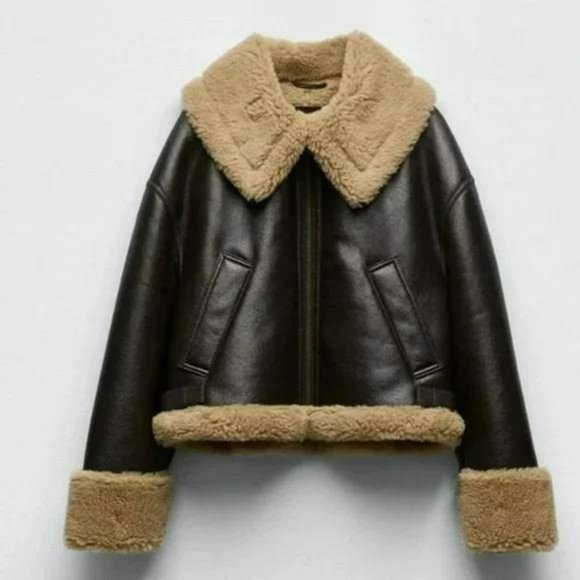 ZARA FAUX FUR DOUBLE FACED JACKET - Picture 3 of 13